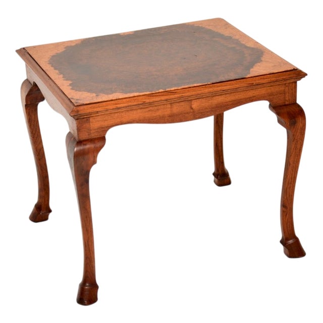 Antique Burr Walnut Coffee Table, 1920 For Sale