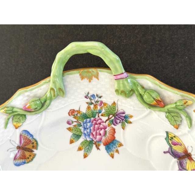Herend Herend Queen Victoria Chop Plate With Handles, Large Size For Sale - Image 4 of 7