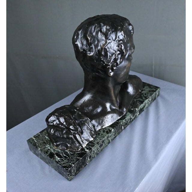 Victor Demanet, Bust of a Man, 20th Century, Bronze For Sale - Image 4 of 18