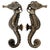 Copper Bronze Seahorse Push-and-Pull Door Handles, 1970s, Set of 2 For Sale - Image 8 of 8
