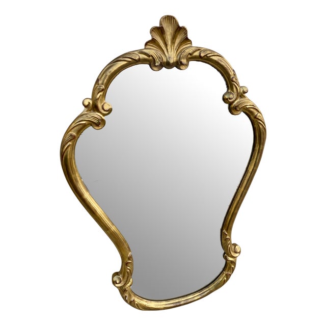 Vintage Baroque Louis XV Style Gilded Wood Mirror, 1890s For Sale
