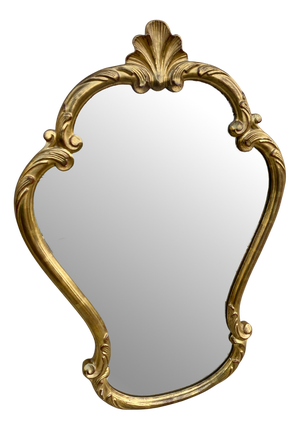 Vintage Baroque Louis XV Style Gilded Wood Mirror, 1890s