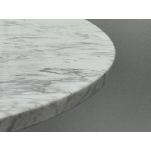 Stone Article Mara Carrara Marble Café Table For Sale - Image 7 of 12