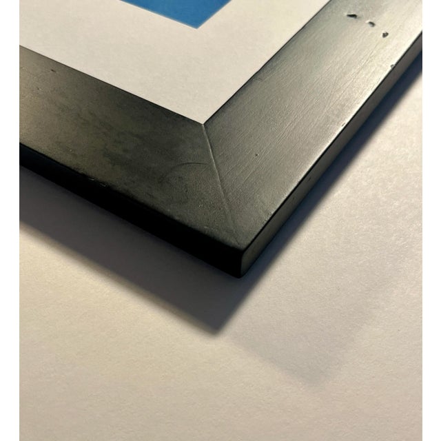 Printmaking Materials 1990s Vintage Hand Colored White Cat Etching by California Artist Marcos Guerrero, Framed For Sale - Image 7 of 8