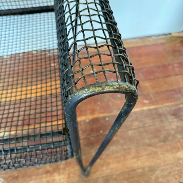 Black Russell Woodard Canopy Chair Sculptura Balloon High Back Wrought Iron Outdoor Patio Furniture For Sale - Image 8 of 12