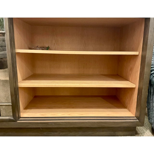 Hickory White Asian Modern Phillip Sliding Door Cabinet For Sale - Image 9 of 11