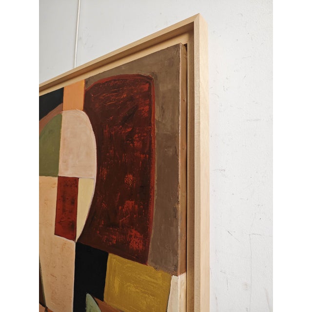 Contemporary Axe Interieur, Abstract Contemporary Geometric Painting, Framed by Sophie Dumont For Sale - Image 3 of 9