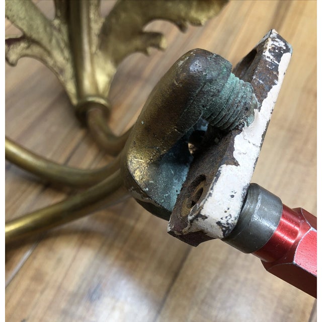 Late 19th Century French Louis XV Bronze Gas Converted Candle Holder Wall Sconce For Sale - Image 11 of 15