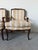 Vintage Louis XV Style French Provincial Walnut Upholstered Armchairs - A Pair For Sale - Image 4 of 17