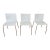 Cb2 White Slim Chairs-3 in Set For Sale
