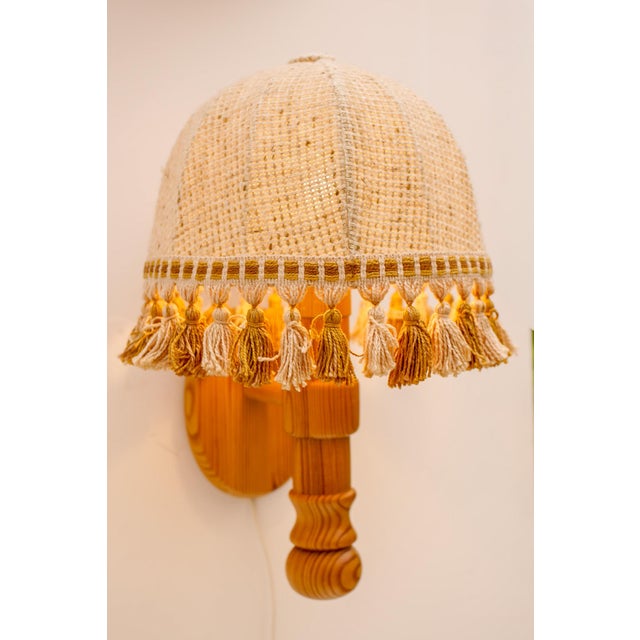 Large Scandinavian Pine Sconce, 1970s For Sale - Image 17 of 18