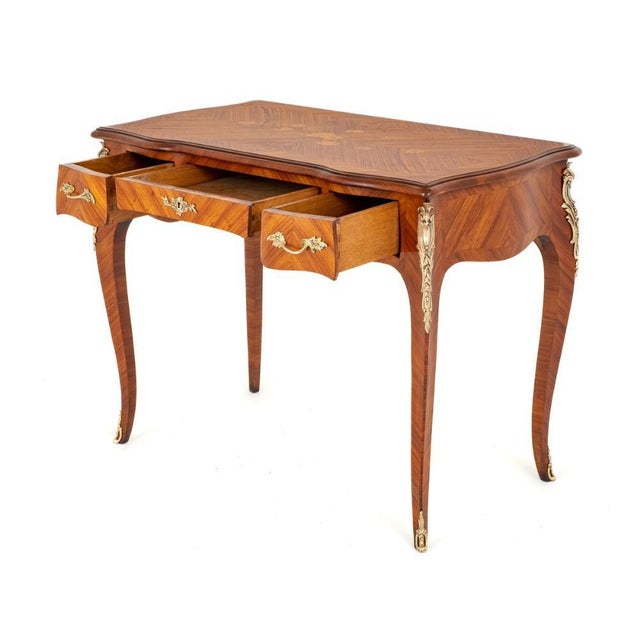French Desk with Ormolu Mounts, 1930s For Sale - Image 6 of 15