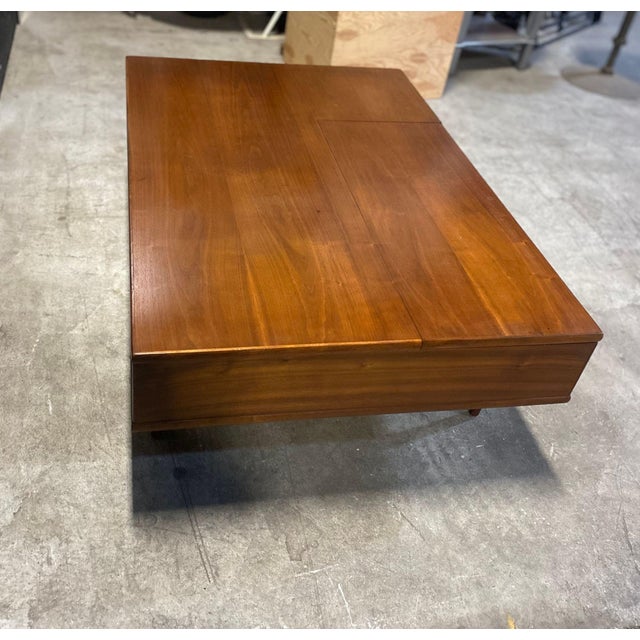 1960s A Lovely Walnut Coffee Table Designed by Kip Stewart as Part of the Drexel Declaration Group For Sale - Image 9 of 14