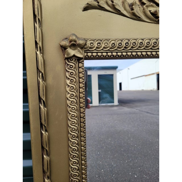 Large Antique Trumeau Gold Mirror For Sale - Image 4 of 6