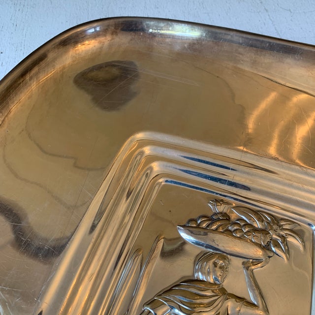 Art Deco Art Deco Style Plate With Handmade Bucolic Subject For Sale - Image 3 of 6