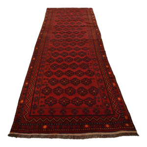 Baloch Runner 5’4” X 12’8” Red Wool Vintage Tribal Hand-Knotted Rug