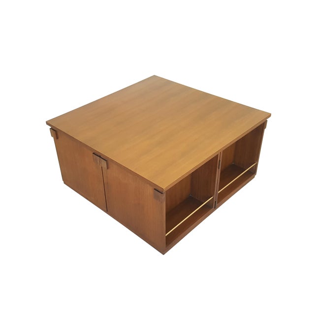 Italian Walnut Coffee or Bar Table by Bernini, 1960s For Sale - Image 12 of 18