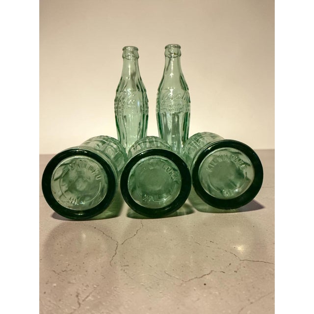 1960’s Vintage Yellow Coca-Cola Wooden Delivery Crates & Wailuku, Maui Hawaii Bottle Trio For Sale - Image 10 of 16