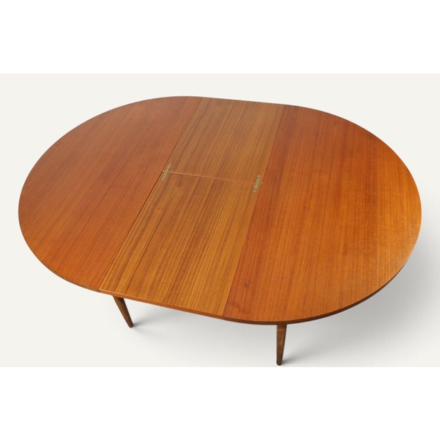 Wood Extendable Round Teak Dining Table, 1960s For Sale - Image 7 of 17