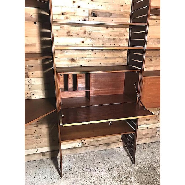 Freestanding Teak Corner Wall Shelf For Sale - Image 6 of 13