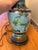 Chinoiserie Vintage Hong Kong Cloisonné Enamel Bird & Floral Table Lamp With Shade For Sale - Image 3 of 7