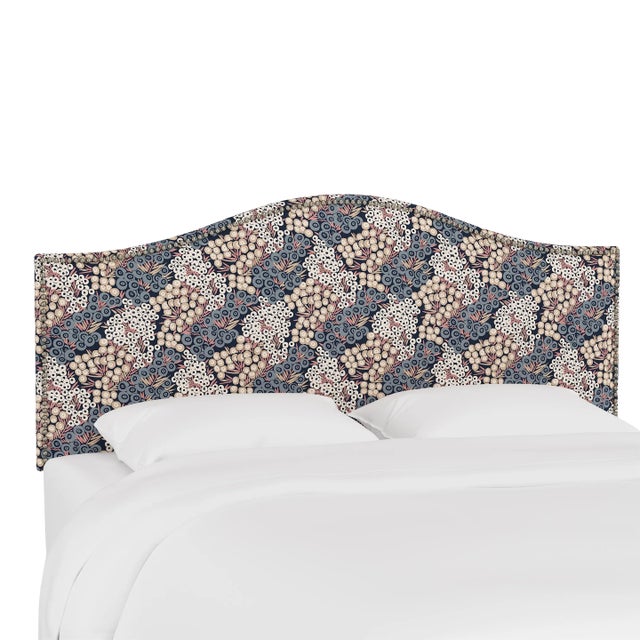 Ashland Headboard in Navy Blush Loiret, King For Sale