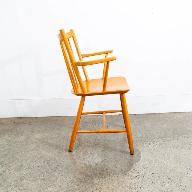 Mid-Century Modern Mid 20th Century Danish Modern Side Chair Armchair Wood FDB J42 Borge Mogensen MCM For Sale - Image 3 of 12