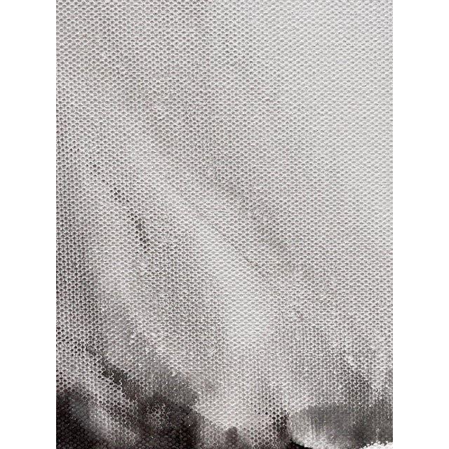 Early 21st Century Fog Rising by Sara Melzer | Ink on Canvas Abstract depiction of fog in a muted landscape. For Sale - Image 5 of 5