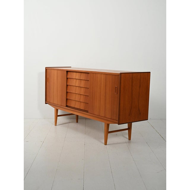 Nils Jonsson Scandinavian Teak Sideboard from Nils Jonsson, 1960s For Sale - Image 4 of 12