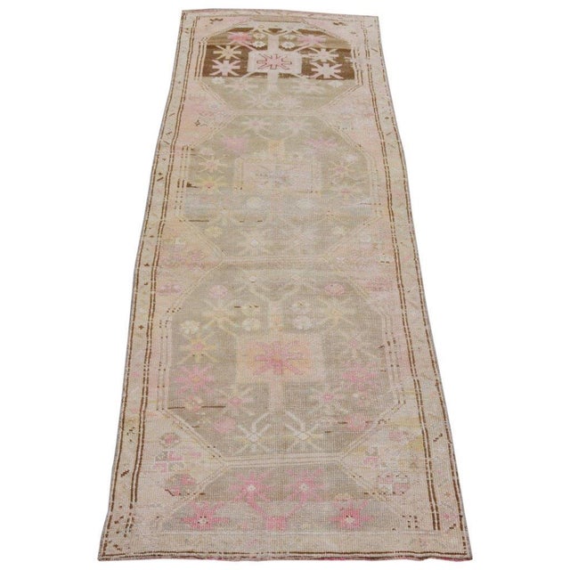 Vintage Turkish Anatolian Hand-knotted with care using traditional rug-making techniques, this wool rug blends timeless...