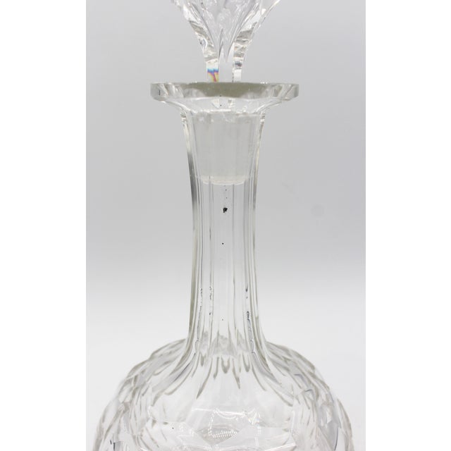Late 19th Century Circa 1880 Anglo-Irish Round Slender Neck Decanter With Stopper For Sale - Image 5 of 6