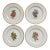 1970s Thornberry’s u.s.a. Fruit Plates Porcelain Set of 4 - 7 3/4” For Sale