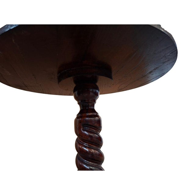 Brown Vintage Refectory Table in Carved Ash, 1990 For Sale - Image 8 of 9