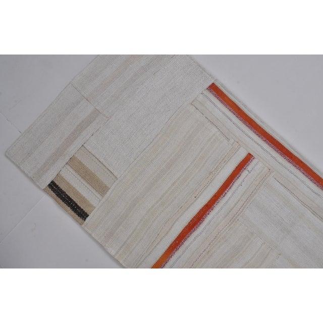 Vintage Antique Stripe Hemp Kilim For Sale - Image 4 of 10