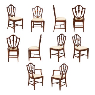 Niagara Furniture Inlaid Shield Back Side Chairs - Set of 10 For Sale