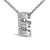 Contemporary 10K White Gold Diamond Accent "E" Initial Bubble Pendant Necklace For Sale - Image 3 of 5