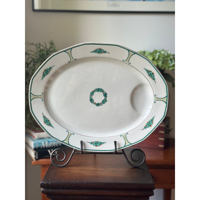 Rare and authentic 1925 Art Deco Théodore Haviland Limoges serving piece featuring the iconic "Bombay" pattern, originally...