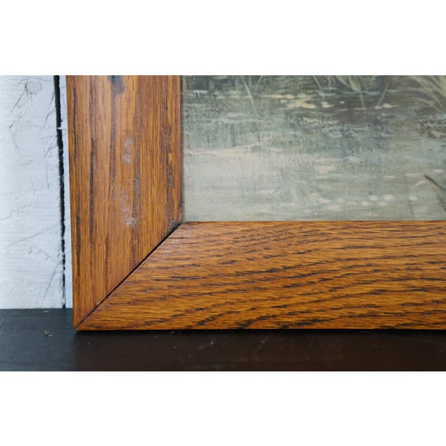 Early 20th Century Octavius Thomas Clark by a Country Lane Farmhouse Lithograph Print 27", Framed For Sale - Image 9 of 10