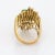 Late 20th Century 70s Abstract Jade Diamond Ring 14k Yellow Gold Cocktail Fine Jewellery Sz 5.5 For Sale - Image 5 of 7