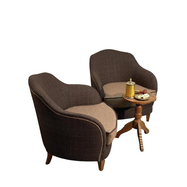 Armchairs in Wool and Cashmere from Lanific, 1950s, Set of 2 For Sale - Image 6 of 6