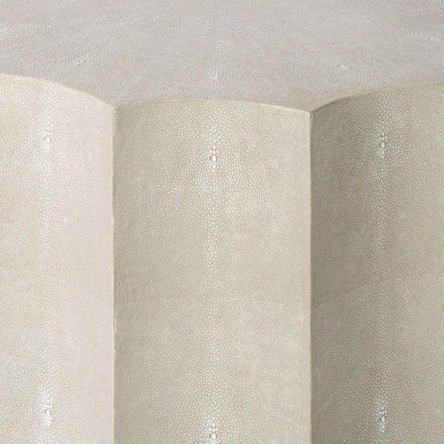 Regina Andrew Marilyn Faux Shagreen Scalloped Table For Sale In Detroit - Image 6 of 8