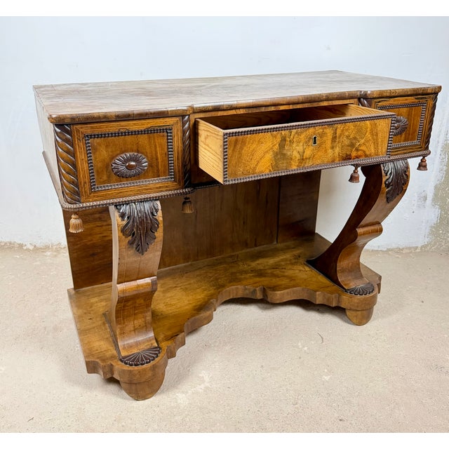 Art Deco Console Table with One Drawer, 1940 For Sale - Image 6 of 16