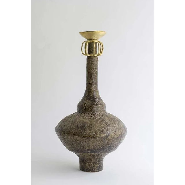 "isolated n.29" stoneware vase by raquel vidal and pedro paz. One of a kind. Dimensions: d 23.5 x h 43.5 cm. Materials:...