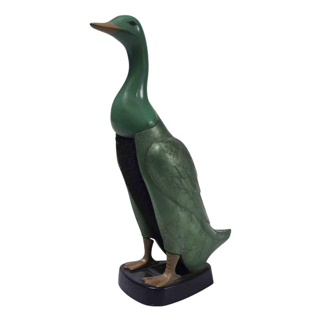 Duck-Shaped Bakelite Clothes Brush with Holder, Early 20th Century For Sale