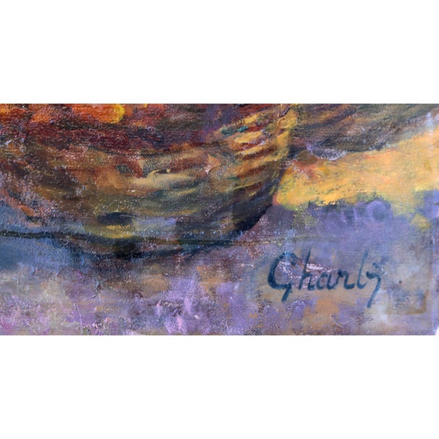 Folk Art Sellers at the Market, Jalal Gharbi Oil on Canvas Painting For Sale - Image 3 of 5