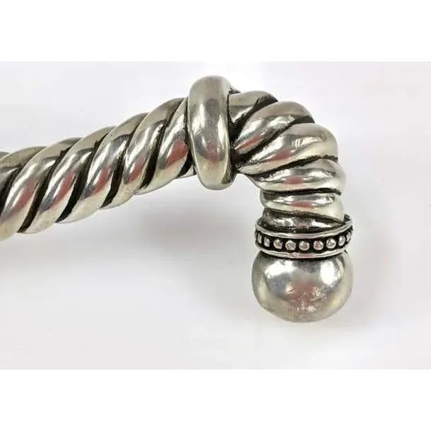 Traditional Silvered Pewter Equestrian Oversized Cabinet Pull, 13”, Vicenza, Usa For Sale - Image 3 of 5