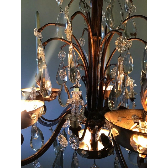 1920's French Antique Louis XV Style 18thc Rococo Maison Bagues Chandelier For Sale - Image 9 of 13