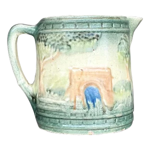 Vintage Boho Roseville Ceramic Milk Pitcher