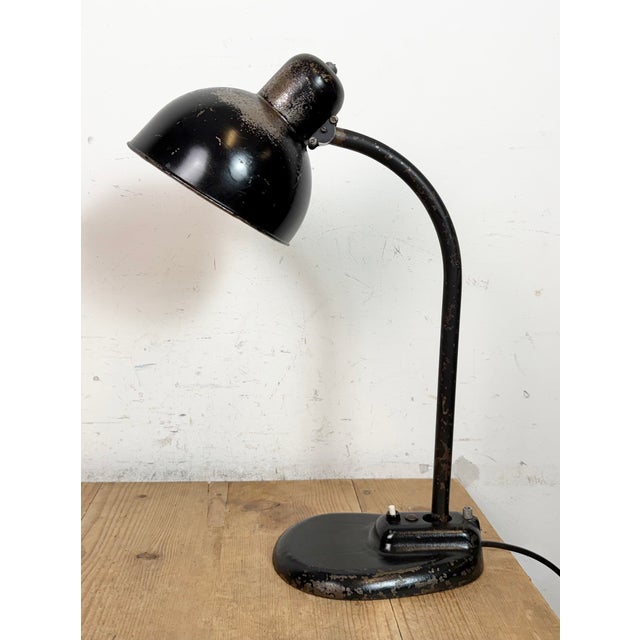 Bauhaus Industrial Black Table Lamp, 1930s For Sale - Image 4 of 18