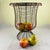 French Antique French Large Pedestal Urn Hand Made Black Twisted Wire Basket, Late 19th For Sale - Image 3 of 12